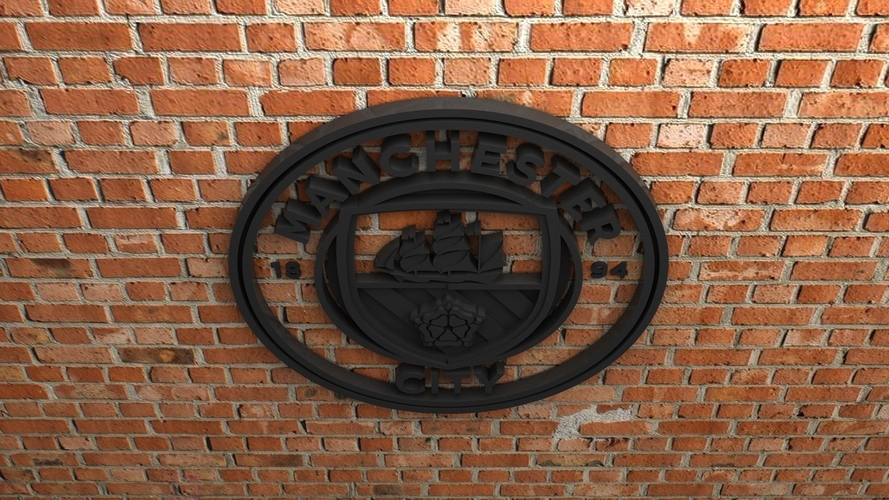Manchester City FC Logo 3D Print 408347