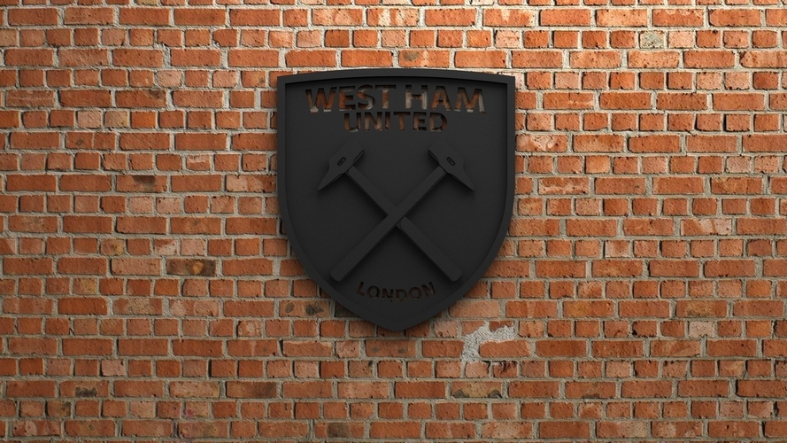 West Ham United FC Logo 3D Print 408377