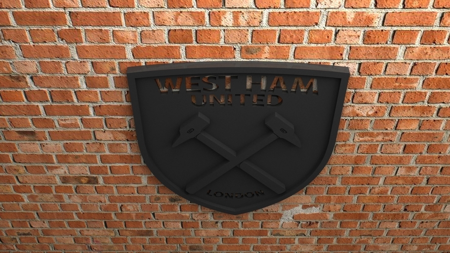 West Ham United FC Logo 3D Print 408379