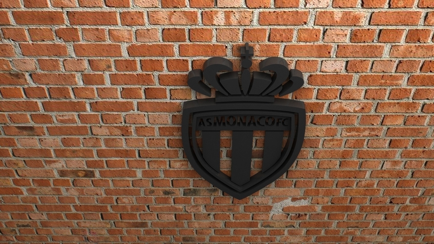 AS Monaco FC Logo 3D Print 408397