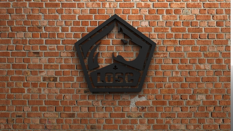 Lille OSC Logo 3D Print 408424