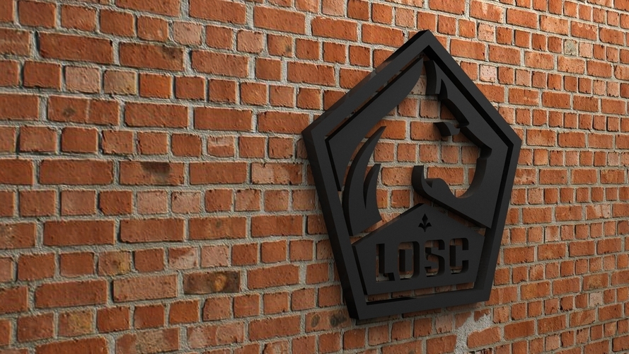 Lille OSC Logo 3D Print 408425
