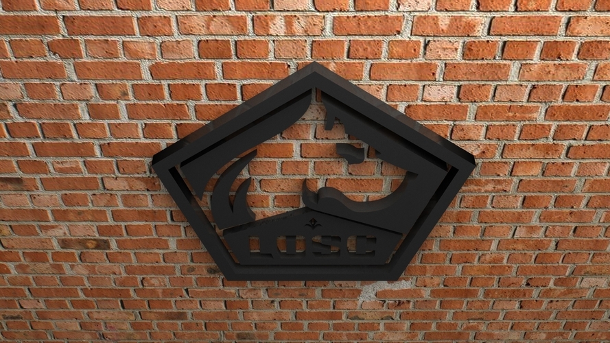 Lille OSC Logo 3D Print 408426