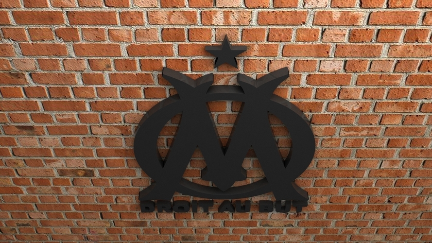 Olympique de Marseille Logo 3D Print 408442