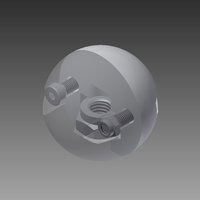 Small M10 Ball Knob 3D Printing 40849