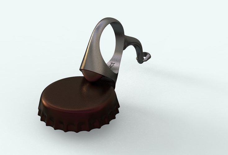bottle cap opener- Ring 3D Print 409439