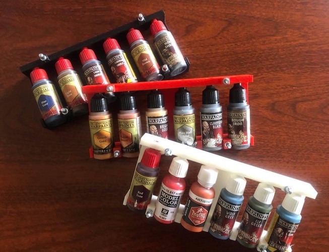 3D Printed Dropper paint bottle holder, stackable NEW VERSION by