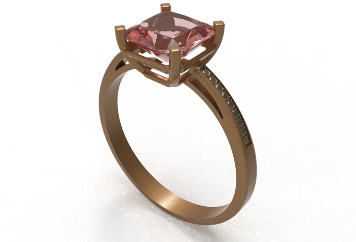 rose gold with gems 3D Print 409628