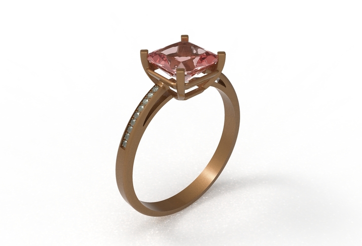 rose gold with gems 3D Print 409629