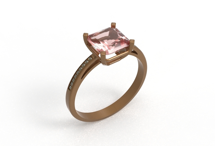 rose gold with gems 3D Print 409634