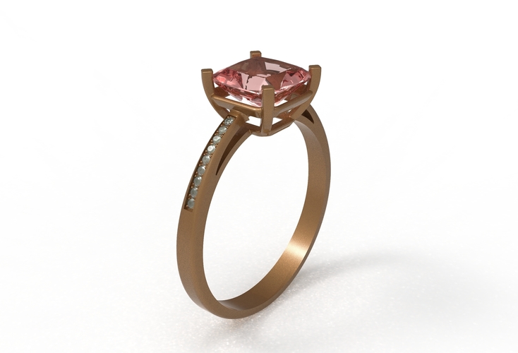 rose gold with gems 3D Print 409637