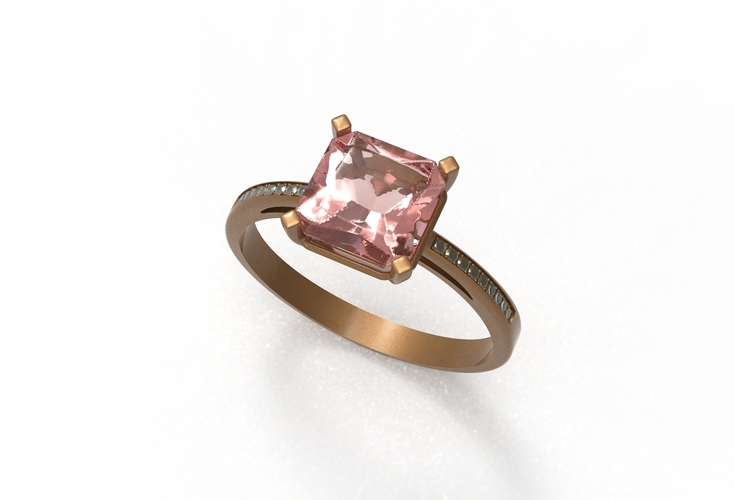 rose gold with gems 3D Print 409640