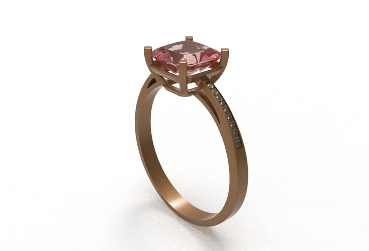 rose gold with gems 3D Print 409641