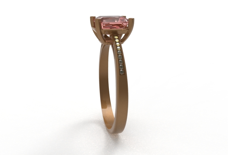 rose gold with gems 3D Print 409643
