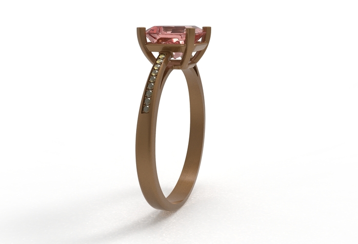 rose gold with gems 3D Print 409644