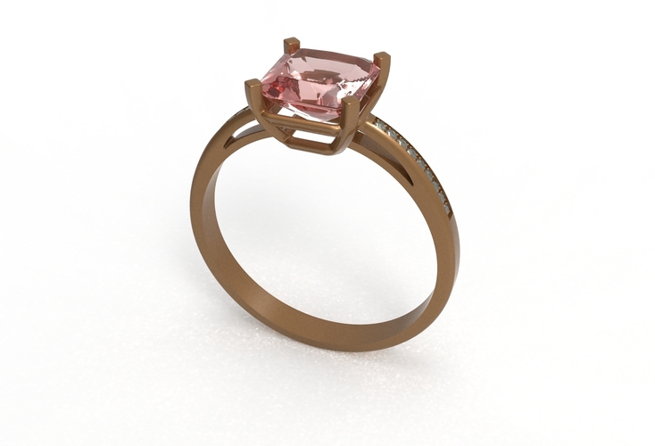 rose gold with gems 3D Print 409647