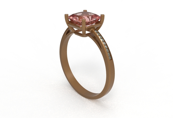 rose gold with gems 3D Print 409649