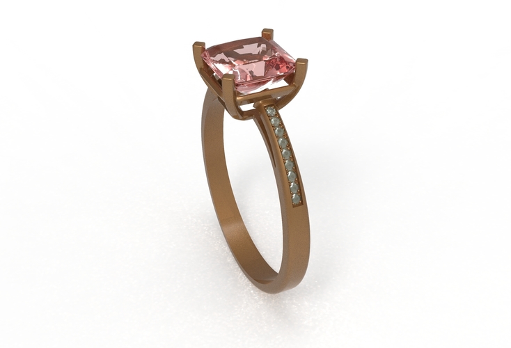 rose gold with gems 3D Print 409650