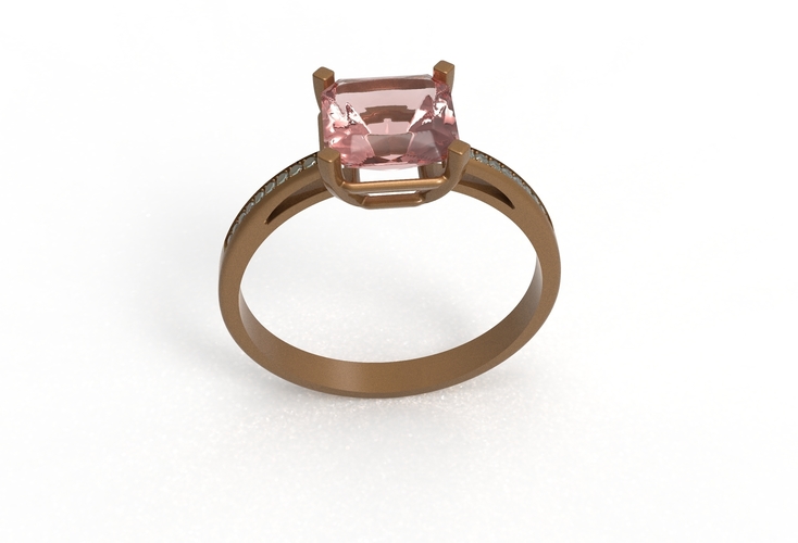rose gold with gems 3D Print 409651