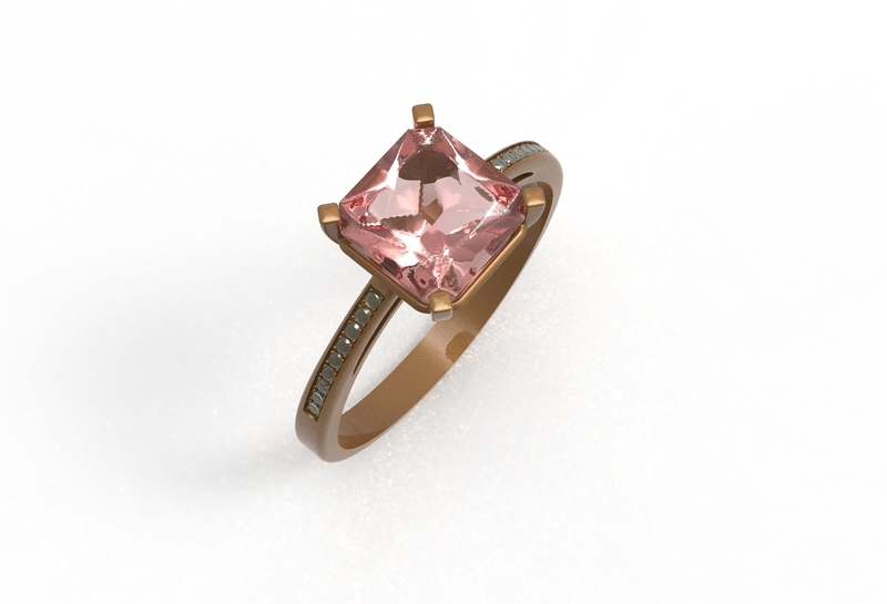 rose gold with gems