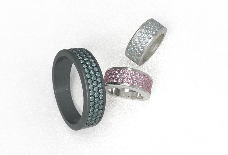 half way 3 raw wedding ring 3D Print 409653