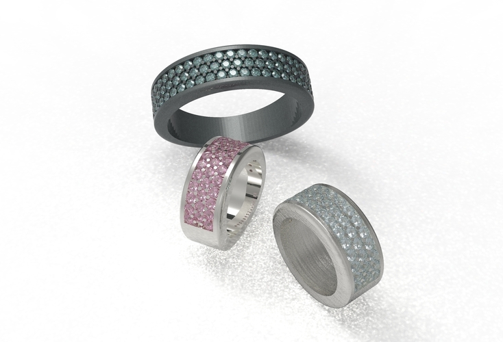 half way 3 raw wedding ring 3D Print 409657