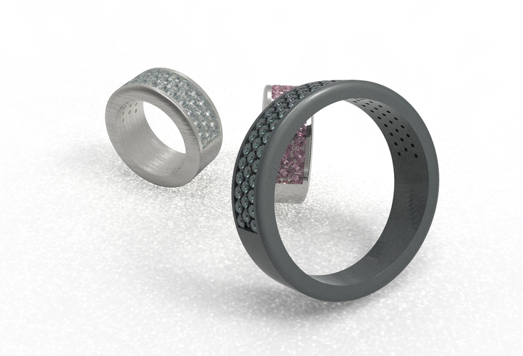 half way 3 raw wedding ring 3D Print 409667