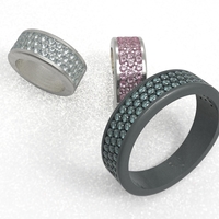 Small half way 3 raw wedding ring 3D Printing 409668