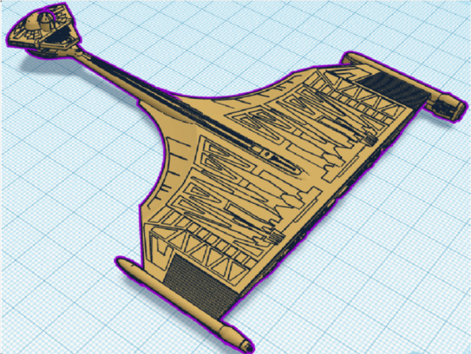 klingon D11 2 wing variant 3D Print 409711