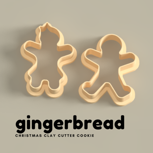 CLAY CUTTER COOKIES CHRISTMAS GINGERBREAD 3D Print 409771