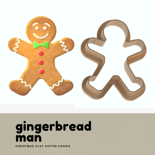 CLAY CUTTER COOKIES CHRISTMAS GINGERBREAD 3D Print 409772