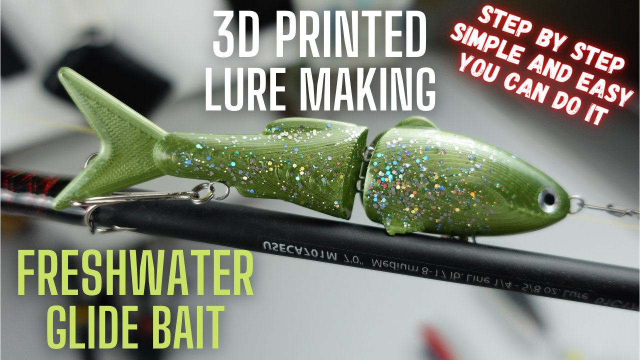3D Printed Freshwater Glide Bait Fishing Lure by 3DPrintedAngler