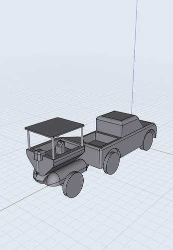 Truck with boat and trailer 3D Print 409909