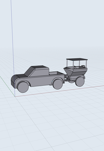 Truck with boat and trailer 3D Print 409910