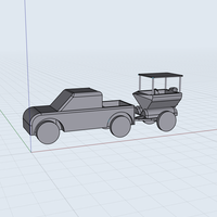 Small Truck with boat and trailer 3D Printing 409910