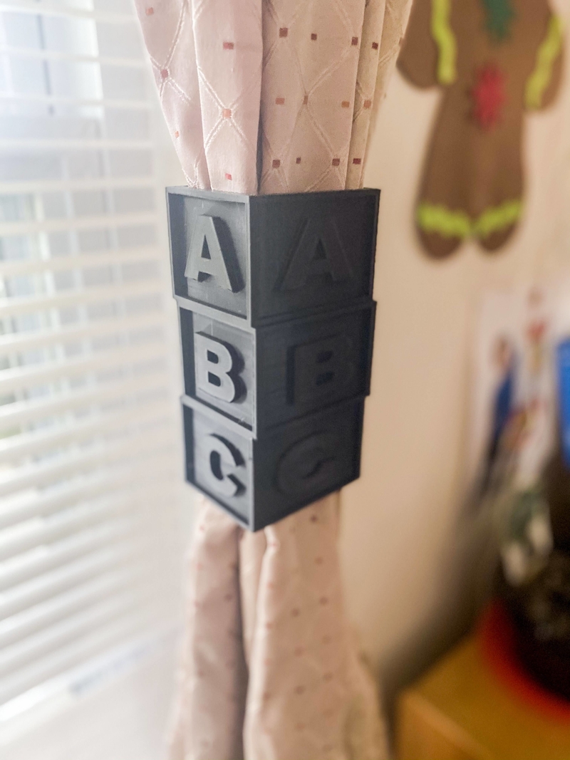 ABC Curtain Holder | STL File
