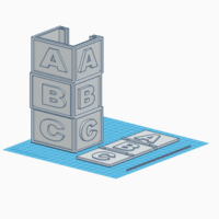 ABC Curtain Holder | STL File - Thumbnail 2