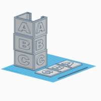 ABC Curtain Holder | STL File - Thumbnail 3