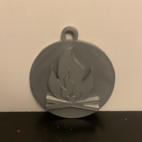 Small Fire pendent  3D Printing 410335