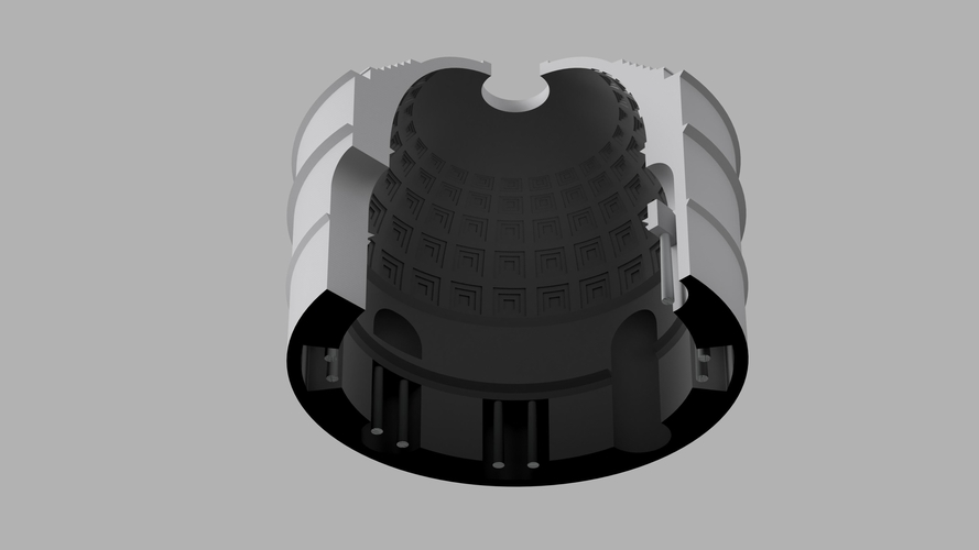 Pantheon - 3/4 section 3D Print 410344