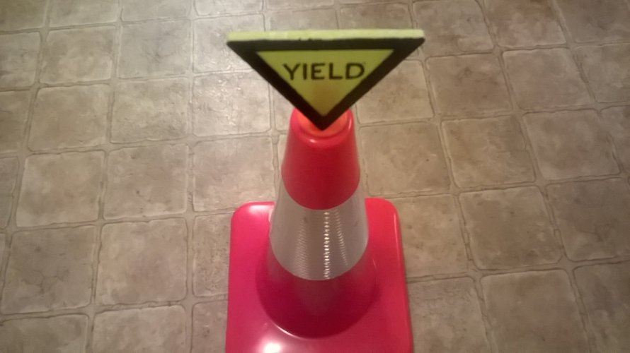 Yield Sign For Safety Cones