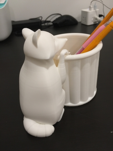 Cute Raccoon Penholder 3D Print 410613