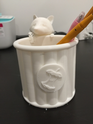Cute Raccoon Penholder 3D Print 410616