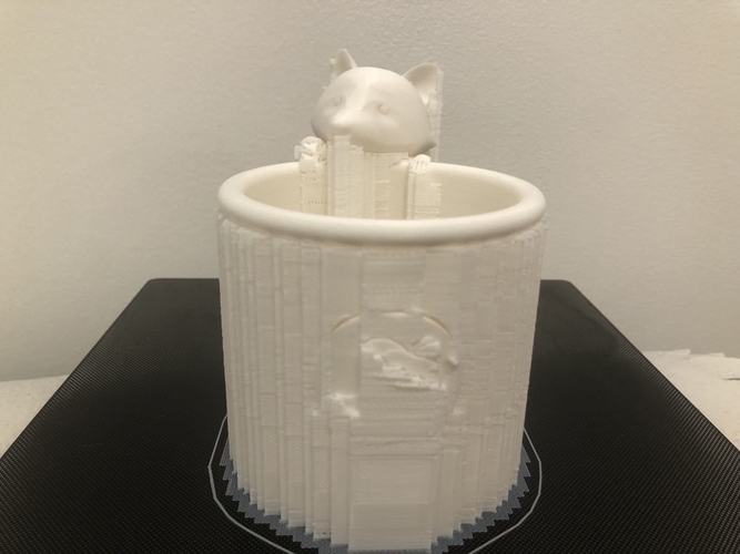 Cute Raccoon Penholder 3D Print 410618