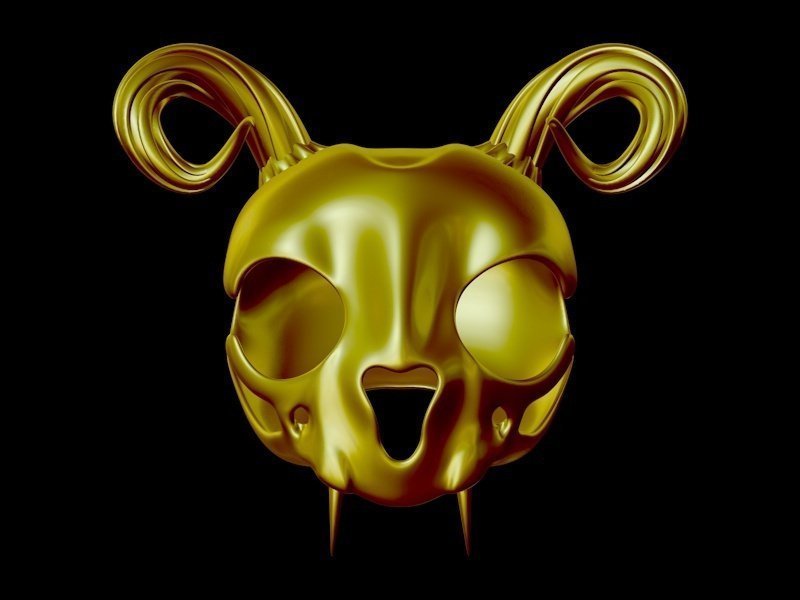 Mythical cat skull