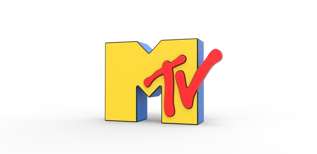 3D printable Music Television logo