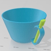 Small anti-drop cup with spoon 3D Printing 410977
