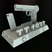 PISTOL USSR TT-33 TULSKIY TOKAREV 1/6 12 INCH - Thumbnail 1