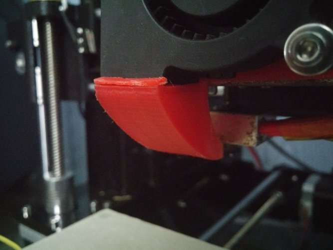 Migbot Prusa Duct Fan - One piece Mod 3D Print 41100