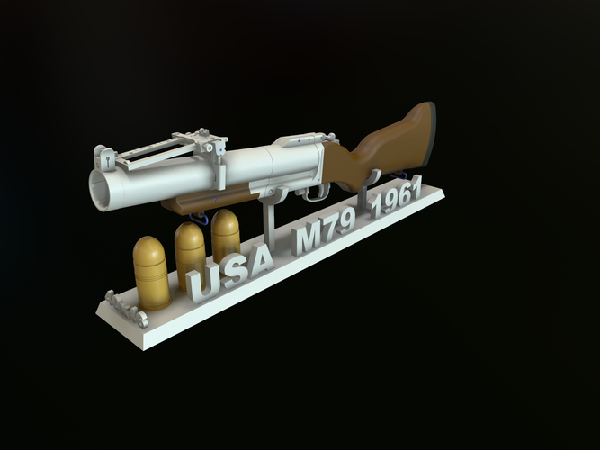 USA 40MM GRENADE LAUNCHER M79 1/6 12 INCH 3D Print 411012